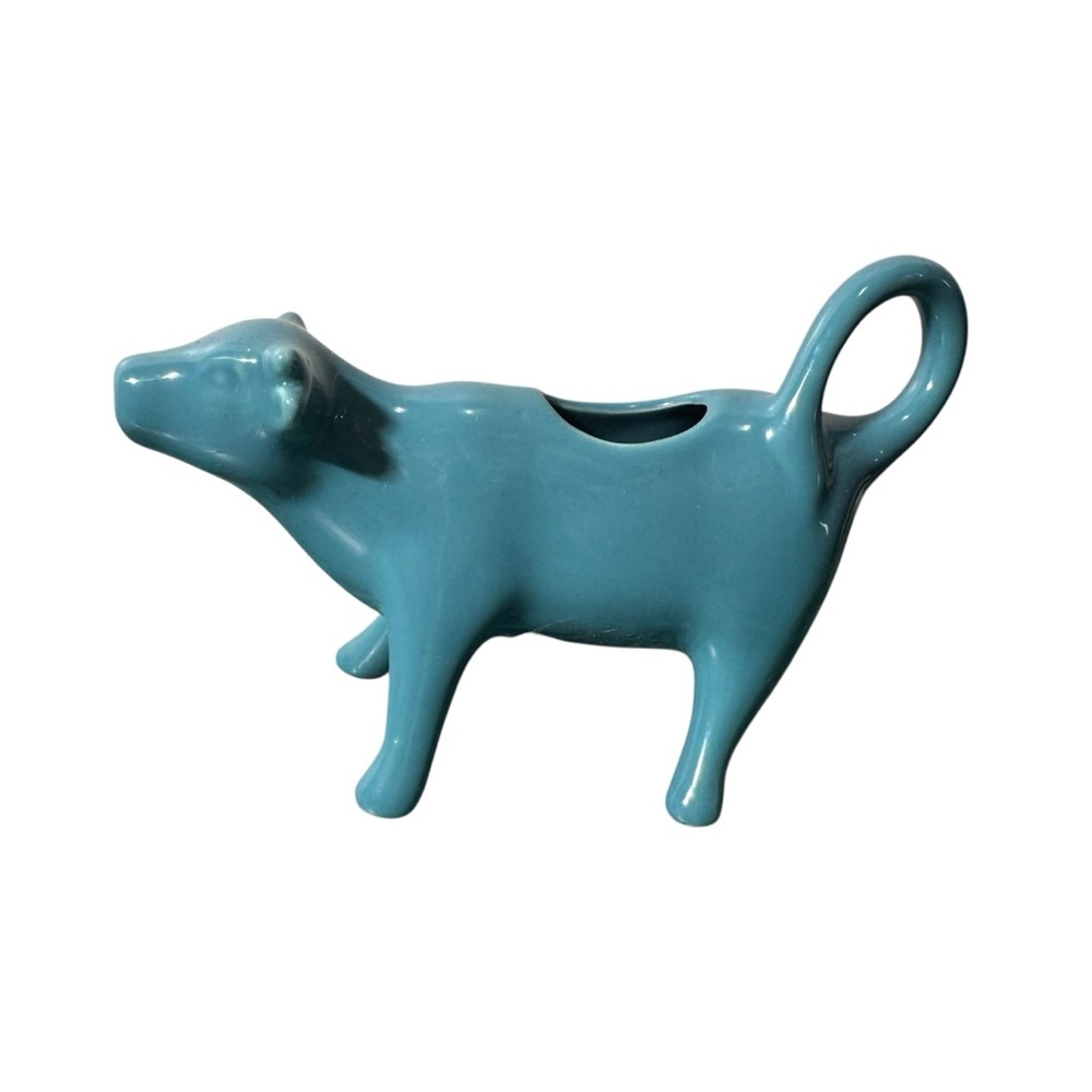 The Pioneer Woman Teal Cow Creamer Flea Market Collection Gibson NEW